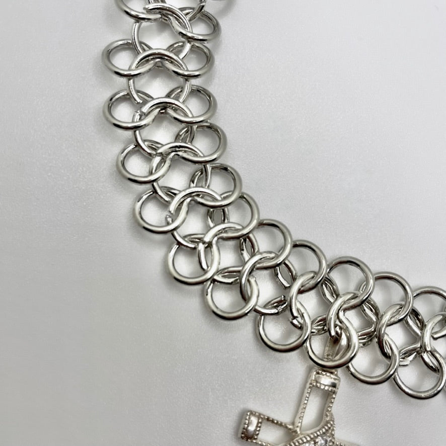 chainmail cross necklace